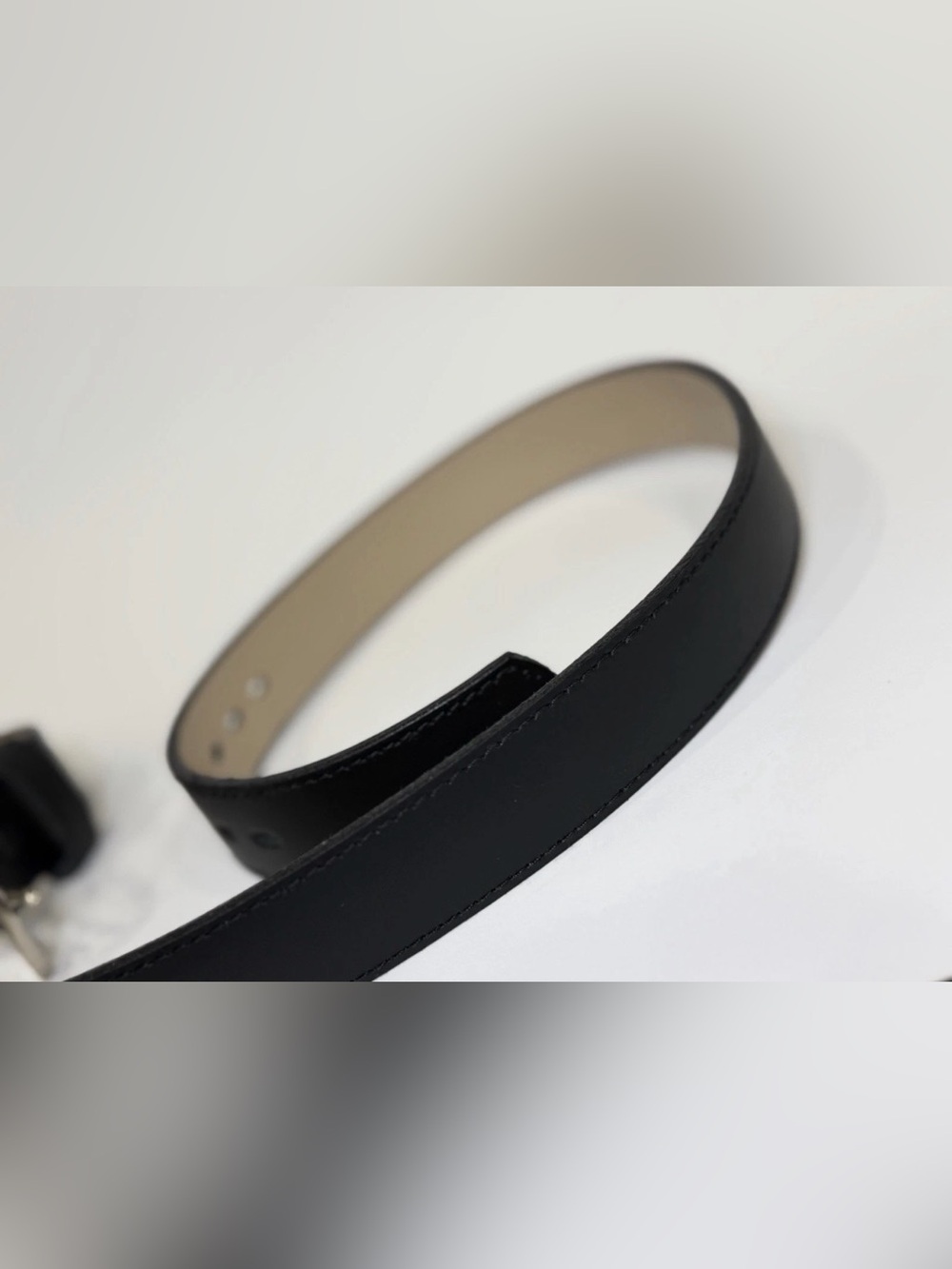 Men's Black Dress Belt Size 36 Silver Buckle Adjustable Classic Style - Picture 10 of 12
